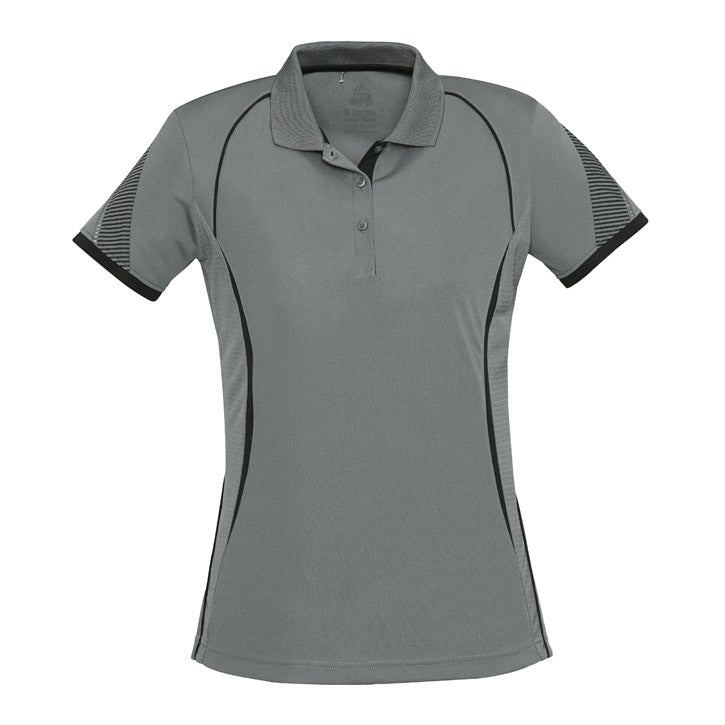 Biz Collection - Razor Ladies Polo_Ash/Black - P405LS