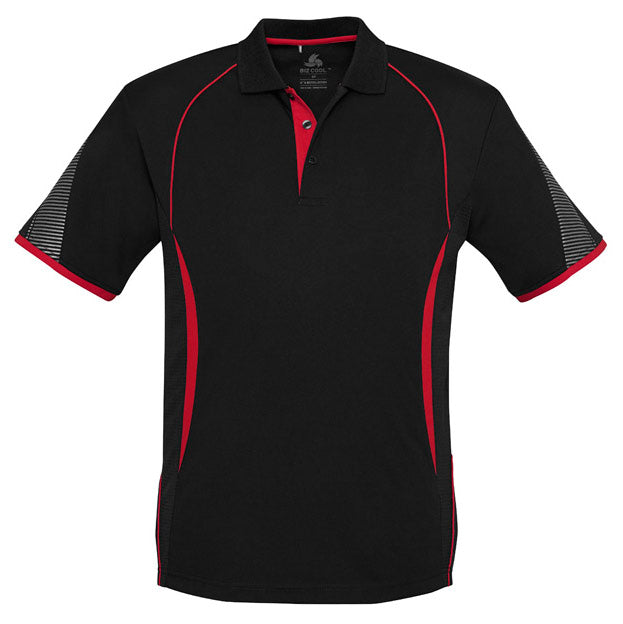 Biz Collection - Razor Mens Polo_Black/Red - P405MS