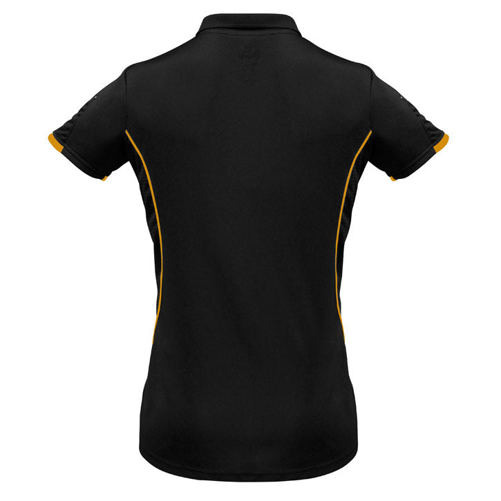 Biz Collection - Razor Ladies Polo_Black/ Gold - P405LS