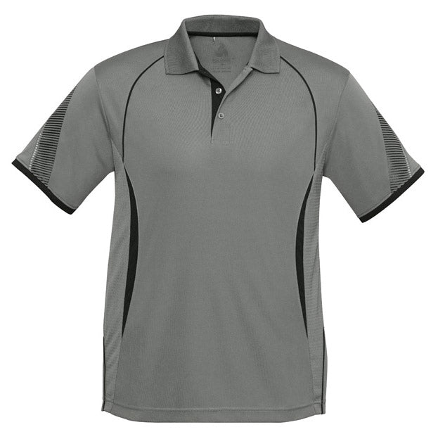 Biz Collection - Razor Mens Polo_Ash/Black - P405MS