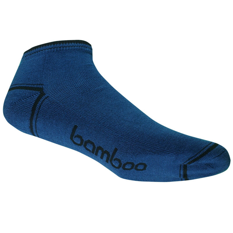 Bamboo Textiles - Ped Bamboo Sports Ankle Socks - Blue/Black