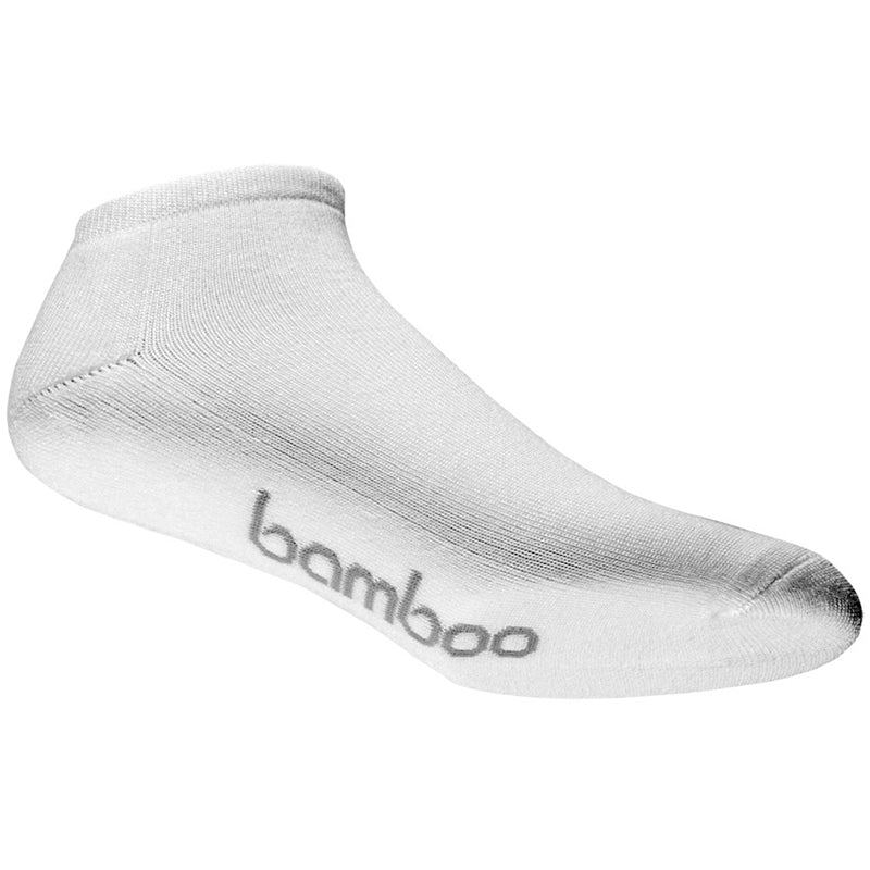 Bamboo Textiles - Ped Bamboo Sports Ankle Socks - all White
