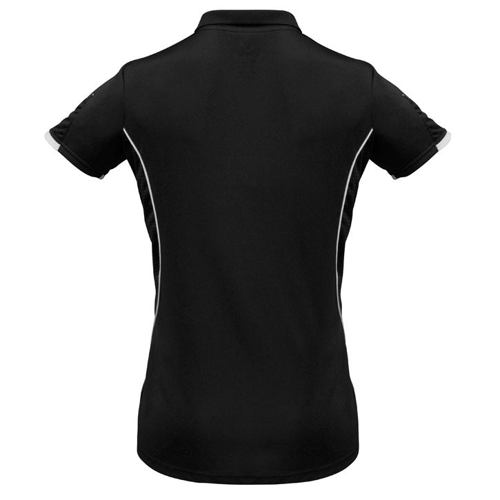 Biz Collection - Razor Ladies Polo_Black/White - P405LS