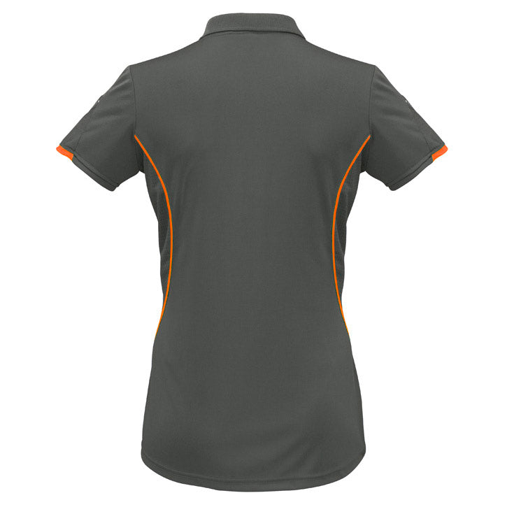 Biz Collection - Razor Ladies Polo_Grey/F-Orange - P405LS