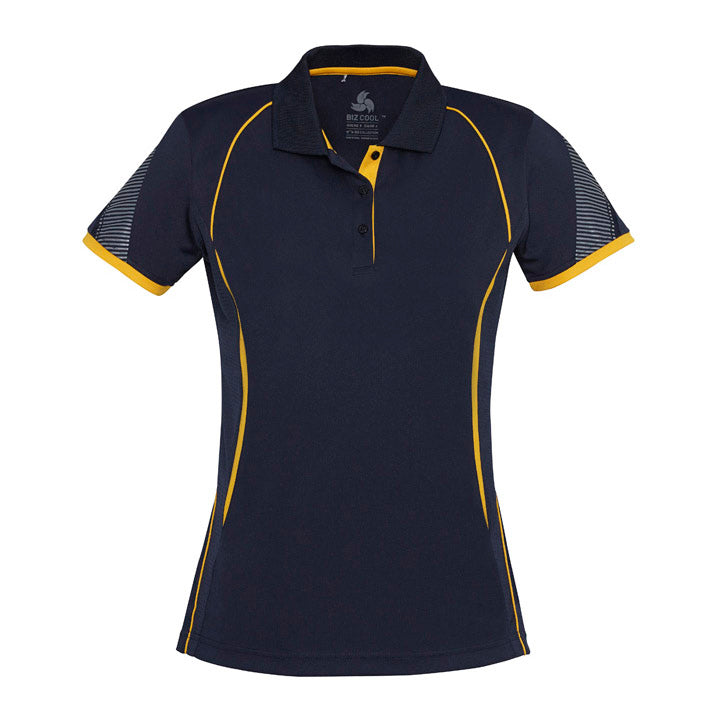 Biz Collection - Razor Ladies Polo_Navy/Gold - P405LS