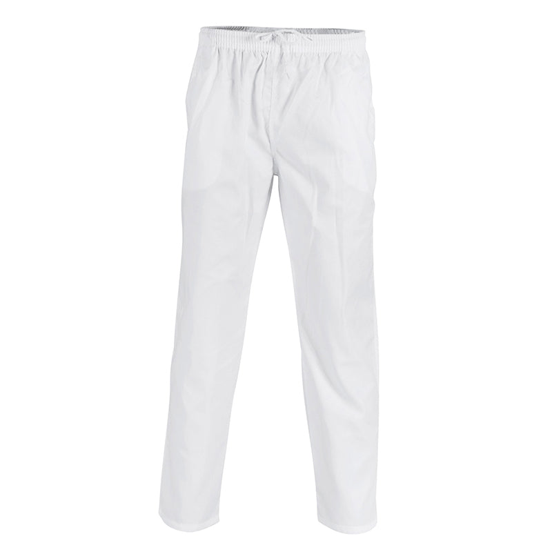 DNC - Polyester Cotton Drawstring Chef Pants_White - 1501