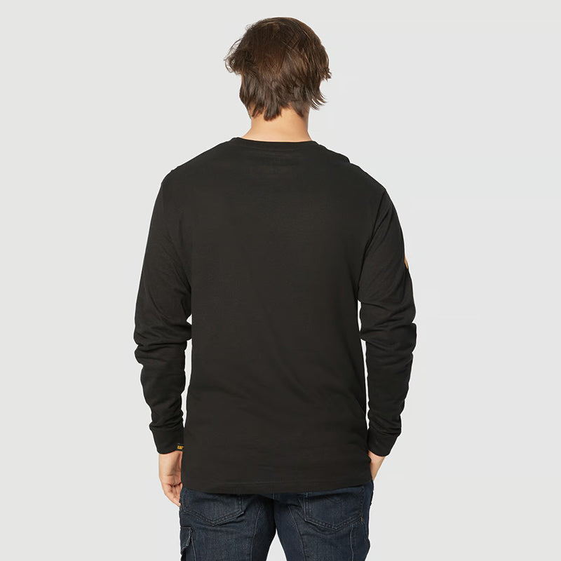 CAT - TRADEMARK BANNER L/S TEE_Black - 1510034.016