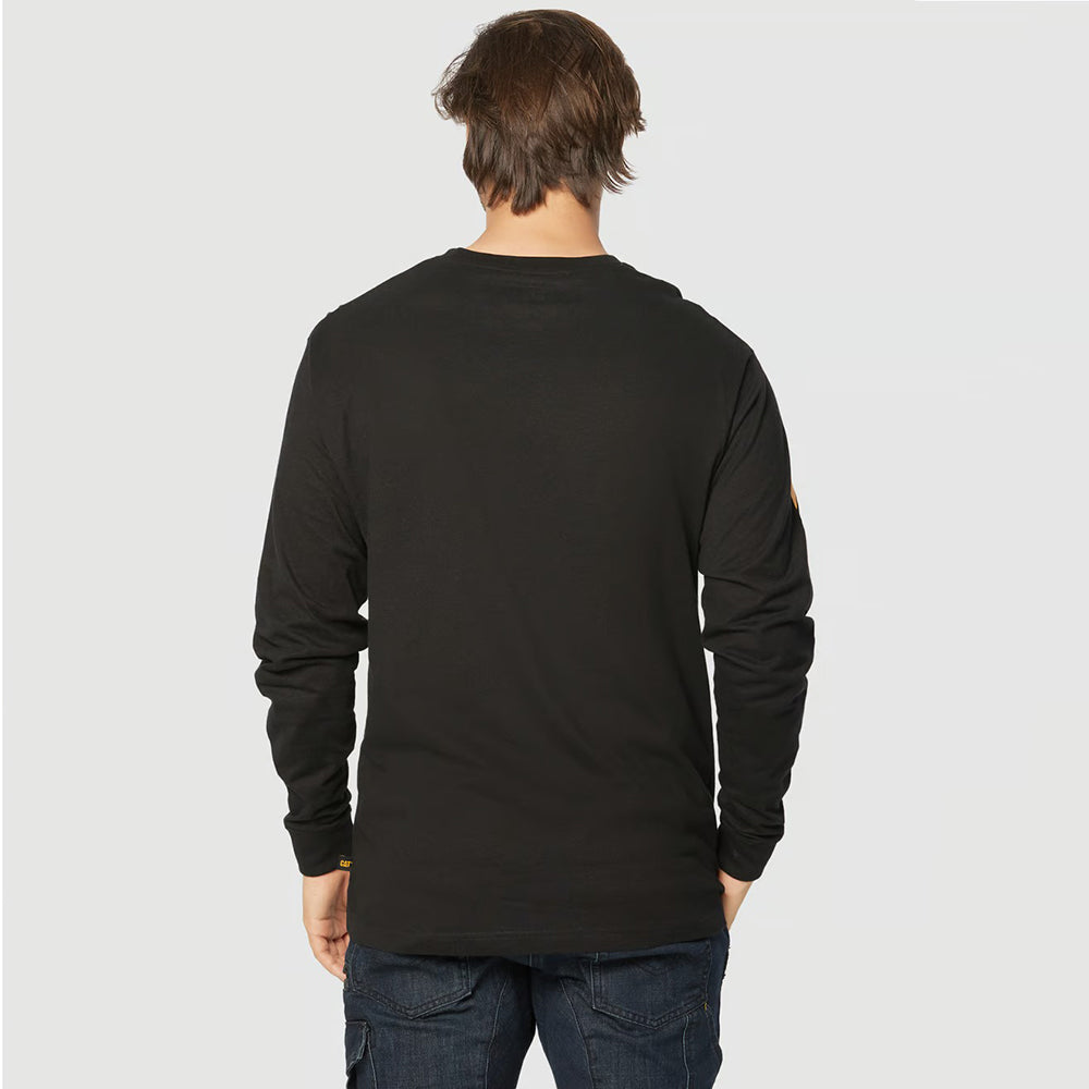 CAT - TRADEMARK BANNER L/S TEE_Army Moss - 1510034.639
