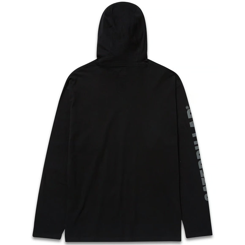 CAT - UPF HOODED BANNER L/S TEE_BLACK - 1510425.016