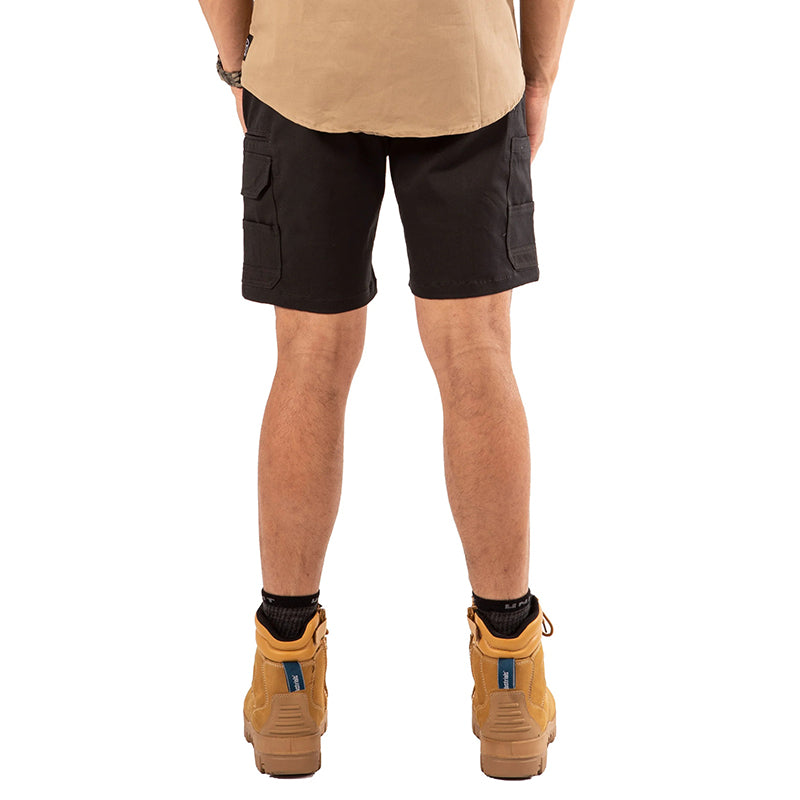 UNIT - DEMOLITION SHORTS - Stretch Cotton Cargo Shorts_Black - 171117007