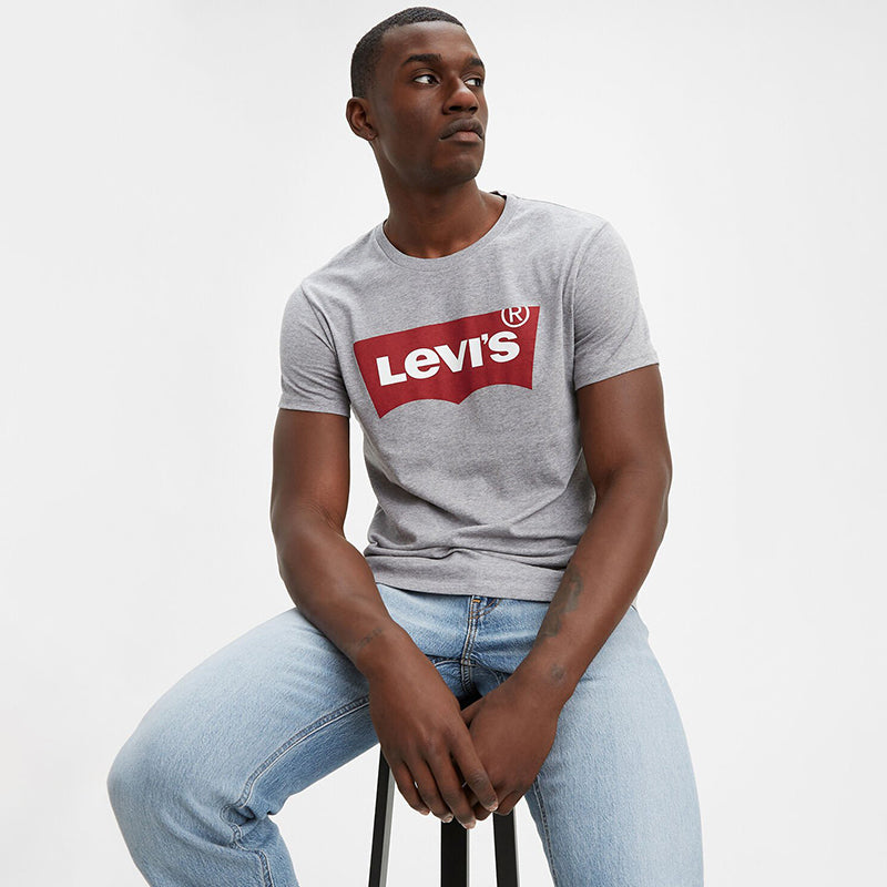 LEVIS - BAT WING TEE GRAPHIC SET-IN NECK GRAPHIC H215-HM HEATHER GREY - 17783-0138