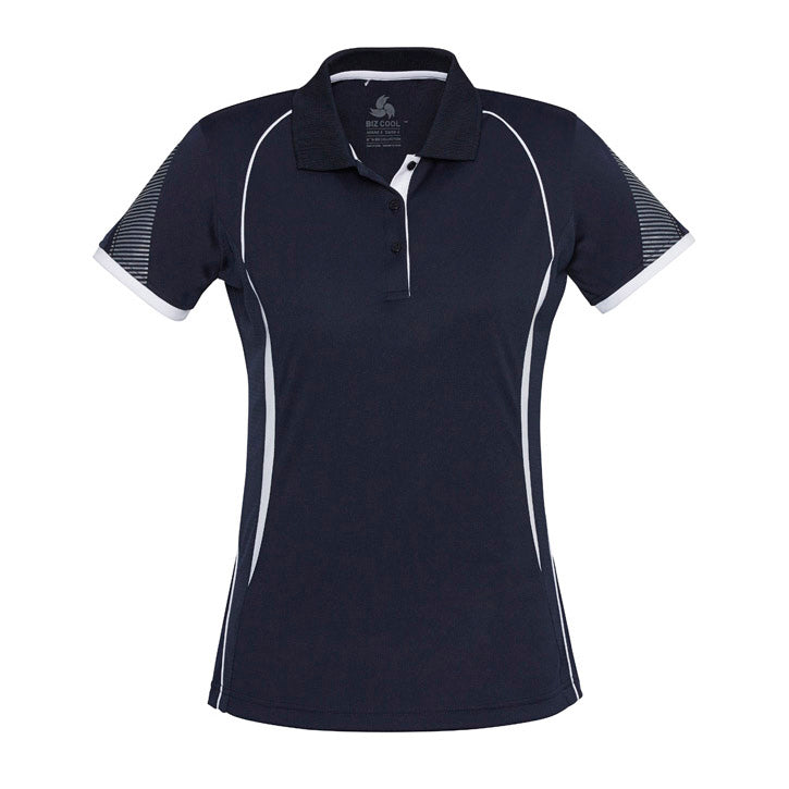 Biz Collection - Razor Ladies Polo_Navy/White - P405LS