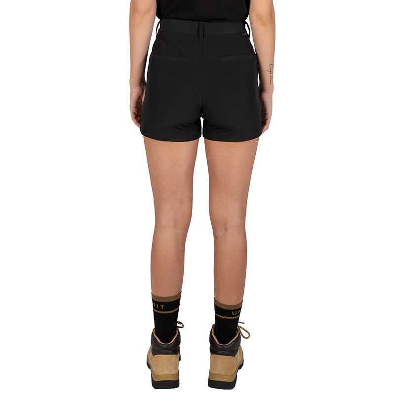 UNIT - FLEXLITE LADIES SHORT - Lightweight and Breathable Stretch Work Shorts_Black - 209217001