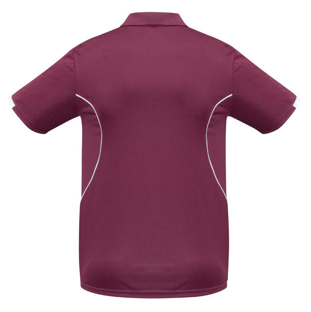 Biz Collection - Razor Mens Polo_Maroon/White - P405MS