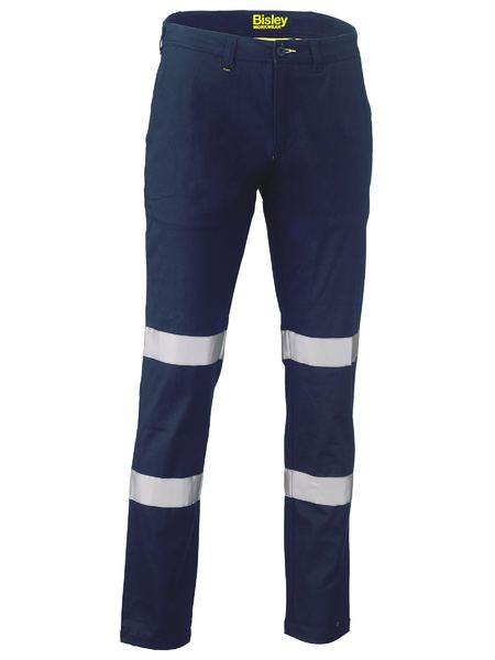 Bisley - Taped Biomotion Stretch Cotton Drill Work Pants_Navy - BP6008T