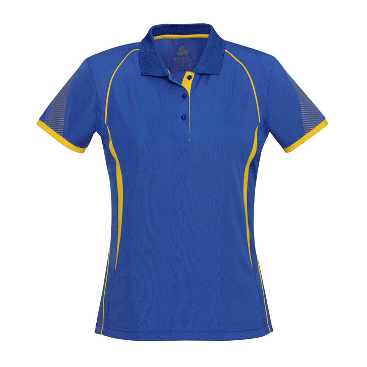 Biz Collection - Razor Ladies Polo_Royal/Gold - P405LS