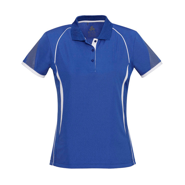 Biz Collection - Razor Ladies Polo_Royal/White - P405LS