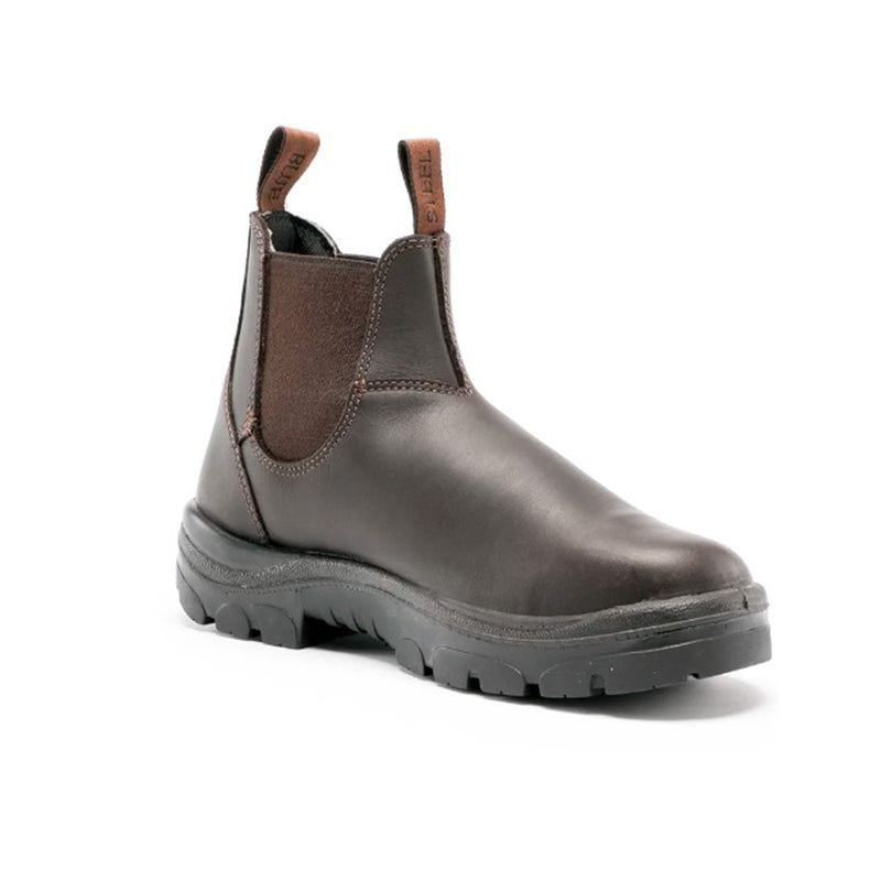 Steel Blue - HOBART - 145mm elastic sided ankle boot with TPU sole_Brown - Winter Brown - 312101