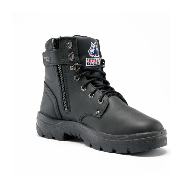 Steel Blue - ARGYLE ZIP - 150mm zip sided boot with TPU sole_Black - 312152