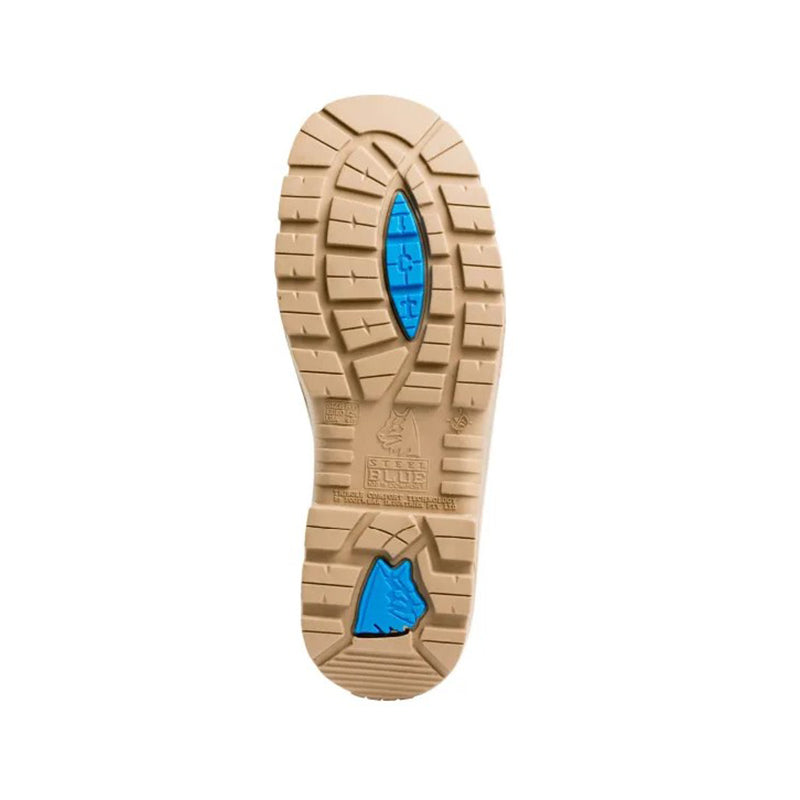 Steel Blue - SOUTHERN CROSS ZIP - 150mm zip sided boot with TPU sole and scuff cap_Sand - 312661