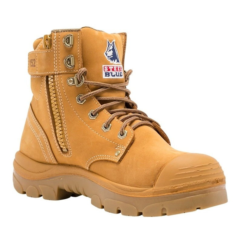 Steel Blue - ARGYLE ZIP - 150mm zip sided boot with TPU sole and scuff cap_Wheat - 332152