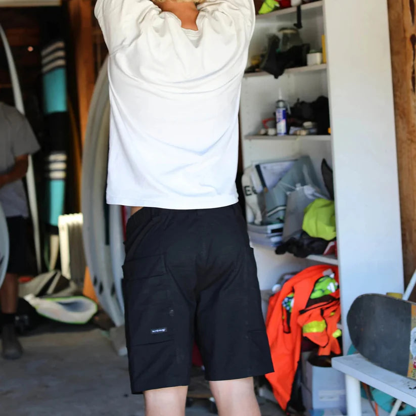 x/dmg - US-4_X-Utility Tech Short Elastic Waist_Black