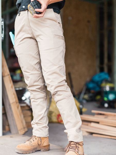 Bisley - Womens Mid Rise Stretch Cotton Pants_Stone - BPL6015