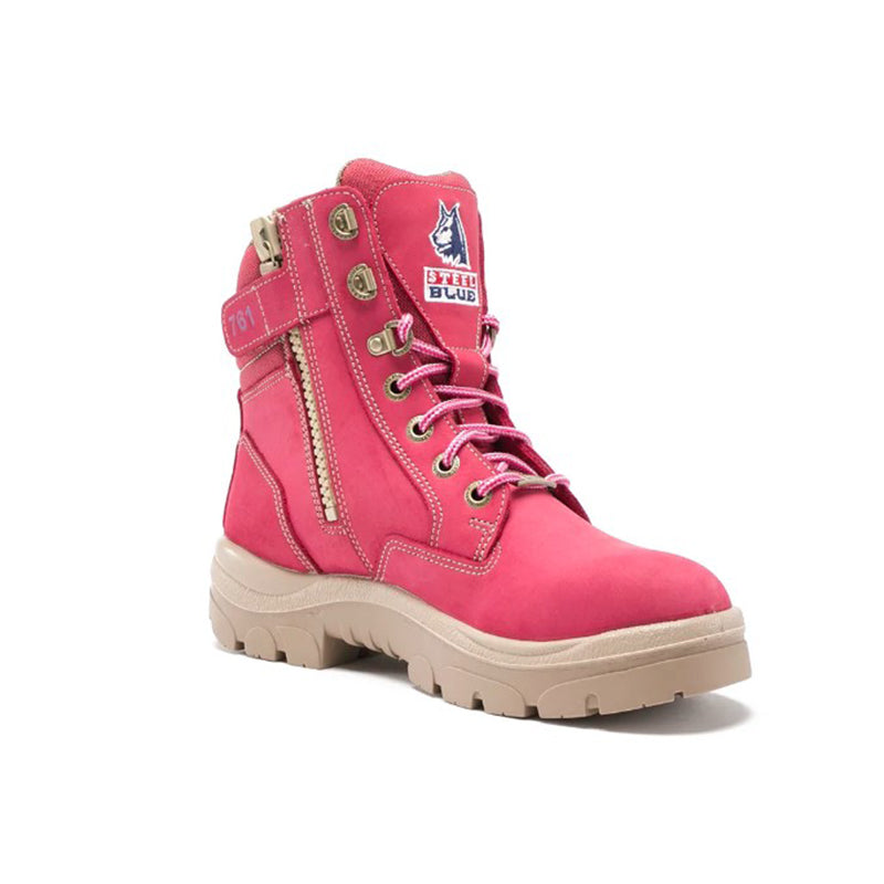 Steel Blue - SOUTHERN CROSS ZIP LADIES - zip sided boot with TPU sole - charity boot colour_Pink - 512761