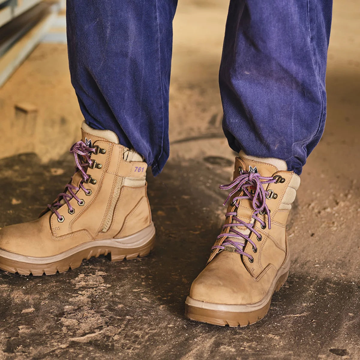 Steel Blue - SOUTHERN CROSS ZIP LADIES - zip sided boot with rubber sole_Sand - 522761