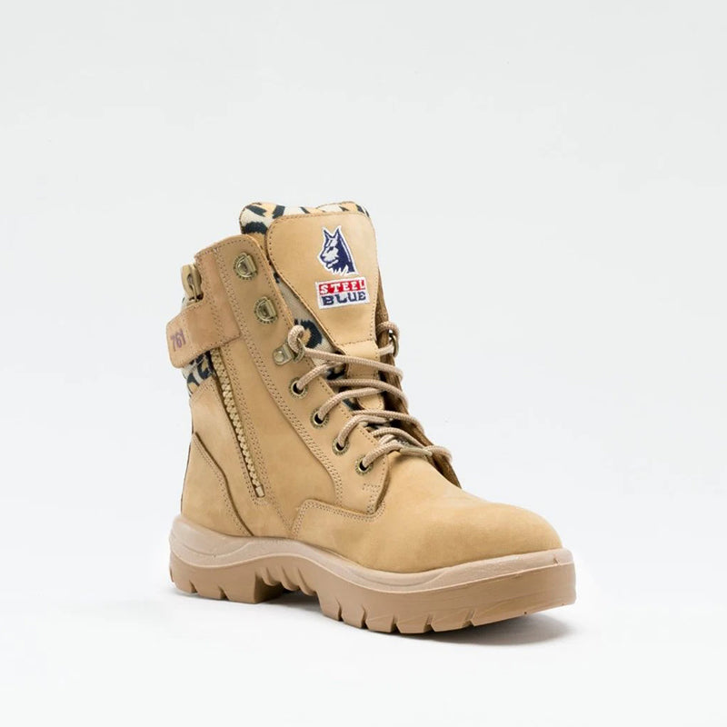 Steel Blue - SOUTHERN CROSS LADIES ZIP - zip sided boot with rubber sole_Sand - Jungle - 522761