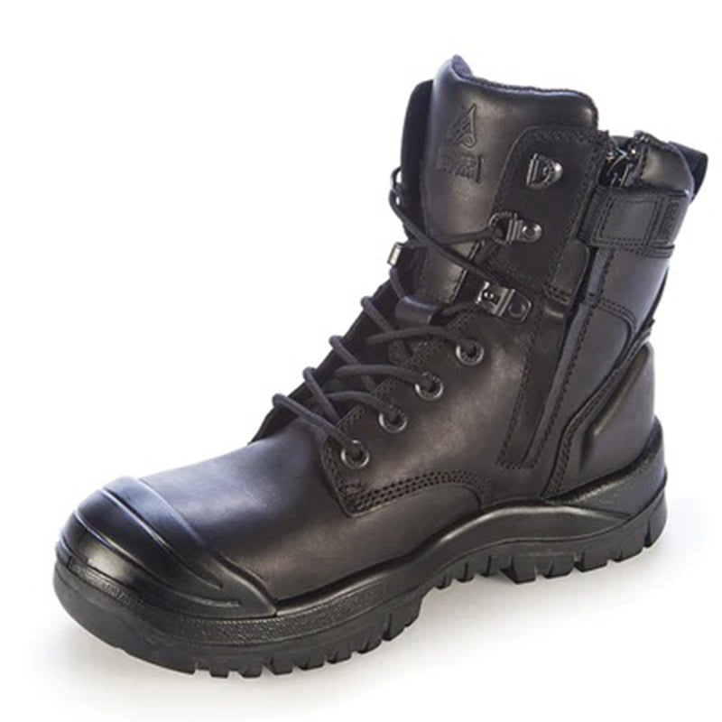 Mongrel - Black High Leg ZipSider Boot with Scuff Cap_Black - 561020