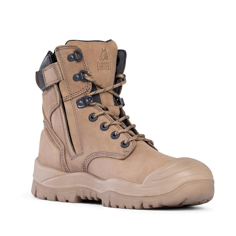 Mongrel - Stone High Leg ZipSider Boot with Scuff Cap_Stone - 561060