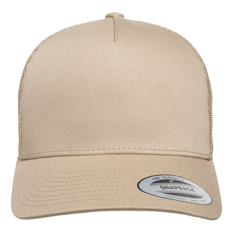 Yupoong Classic Retro Trucker - 5 Panel Curved Peak Cap _Khaki - 6506