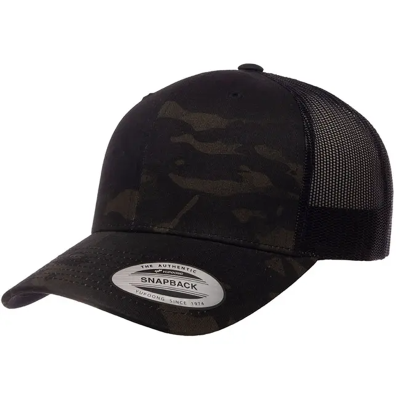 Yupoong Trucker Retro Multicam Cap _Black - 6606MC