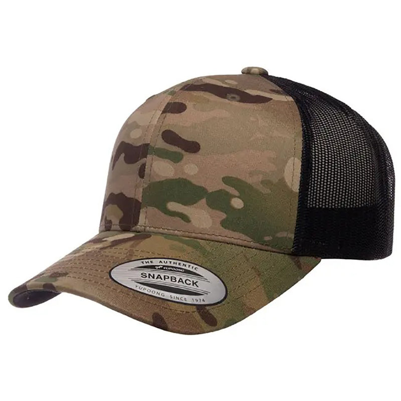 Yupoong Trucker Retro Multicam Cap _Green - 6606MC