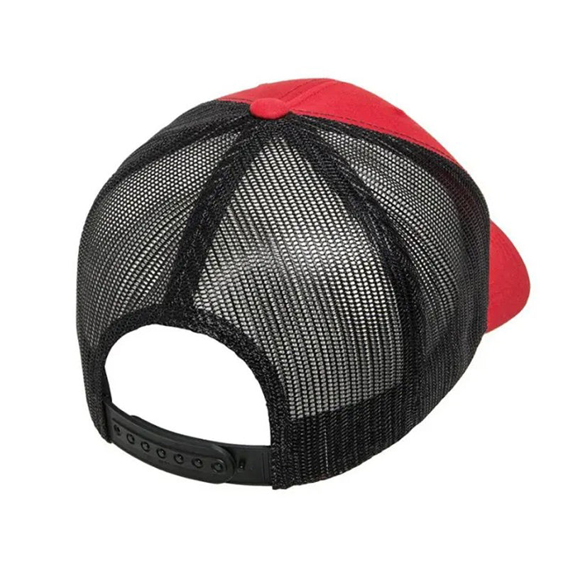 Yupoong Classic Retro Wade Trucker Two Tone - 6 Panel Curved Peak Cap _Red/Black - 6606T