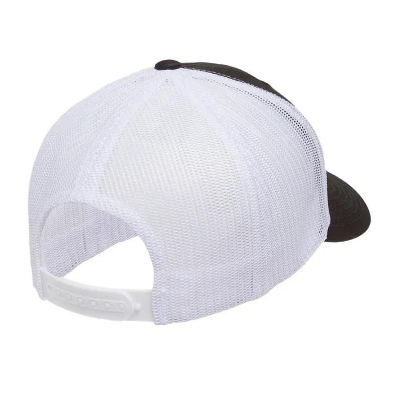 Yupoong Classic Retro Wade Trucker Two Tone - 6 Panel Curved Peak Cap _Black/White - 6606T