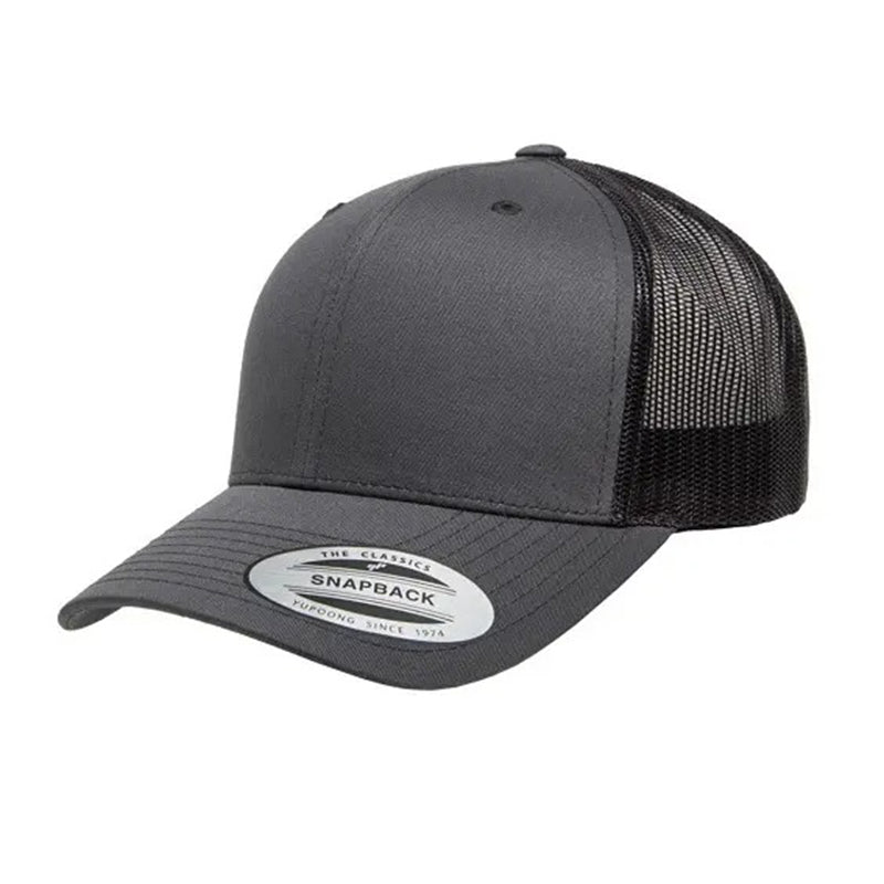 Yupoong Classic Retro Wade Trucker - 6 Panel Curved Peak Cap _Charcoal - 6606