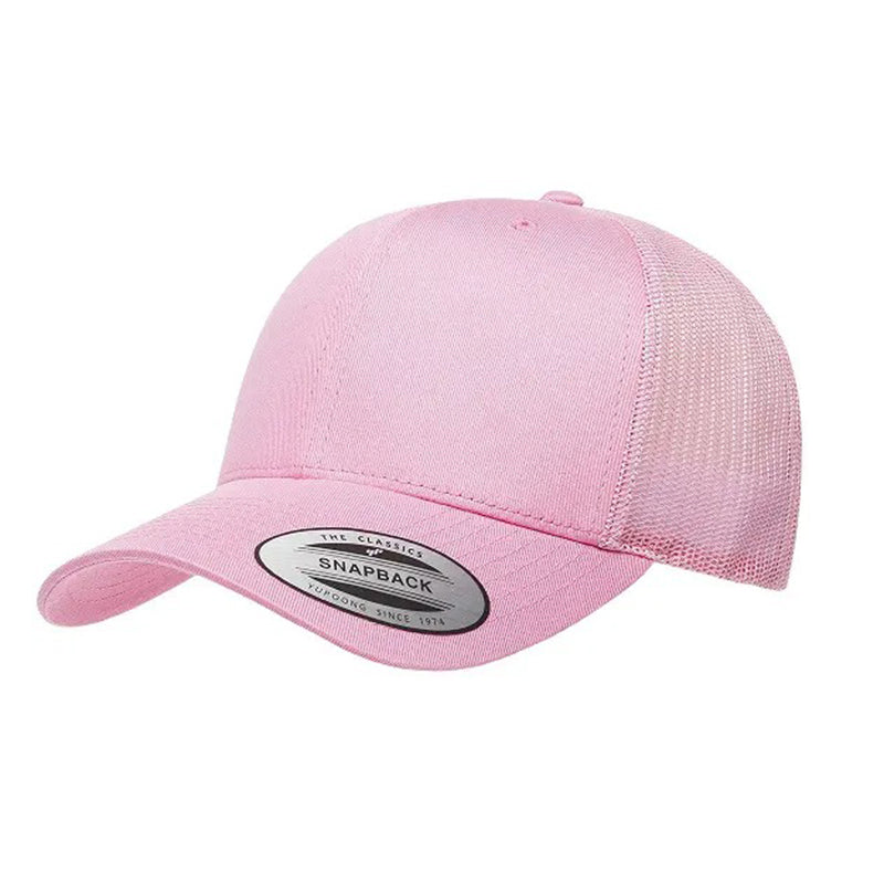Yupoong Classic Retro Wade Trucker - 6 Panel Curved Peak Cap _Pink - 6606