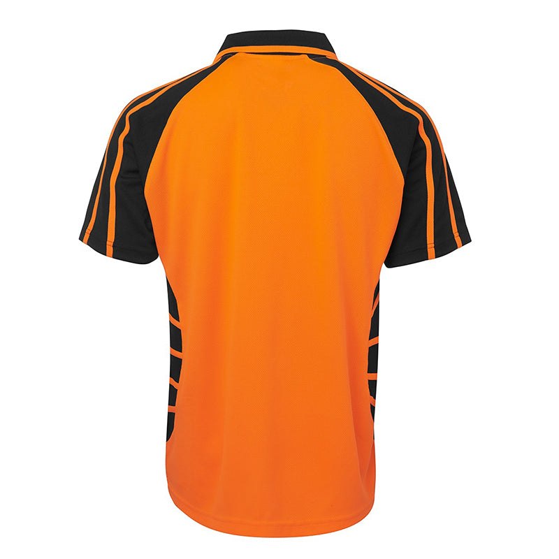 JBs Wear - Hi Vis S/S SPIDER POLO ORANGE/BLACK- 6HSP