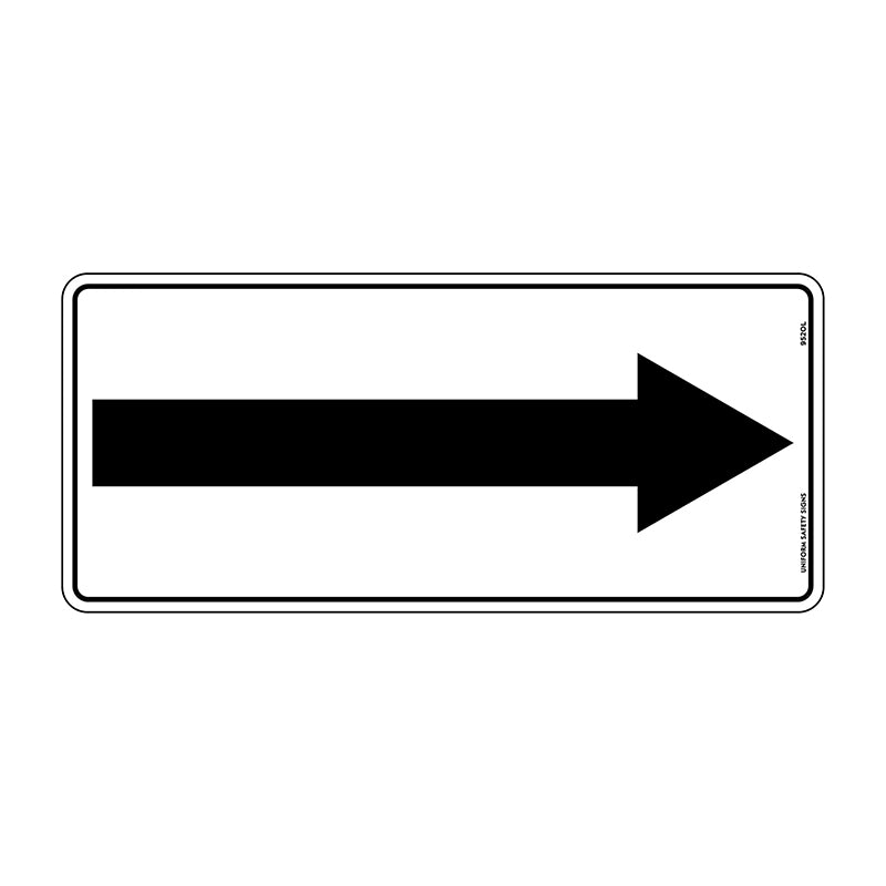 Uniform Safety Signs - 450x200mm - Poly - Arrow - 952OLP
