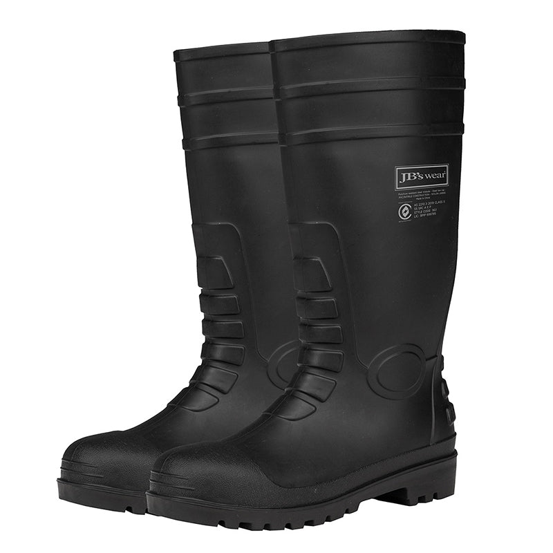 JBs Wear - STEEL TOE CAP AND STEEL PLATE GUMBOOT BLACK- 9G1