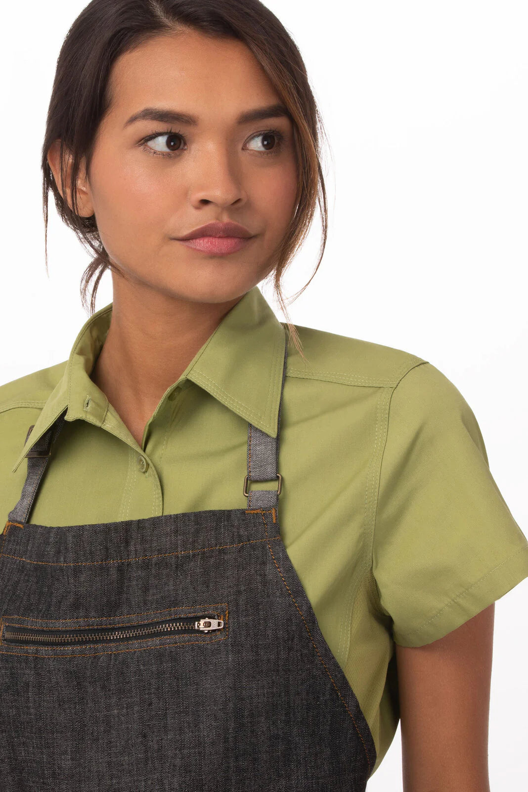 Chef Works - Manhattan Bib Apron- Black - AB034