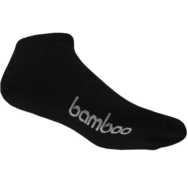 Bamboo Textiles - Ped Bamboo Sports Ankle Socks - All Black