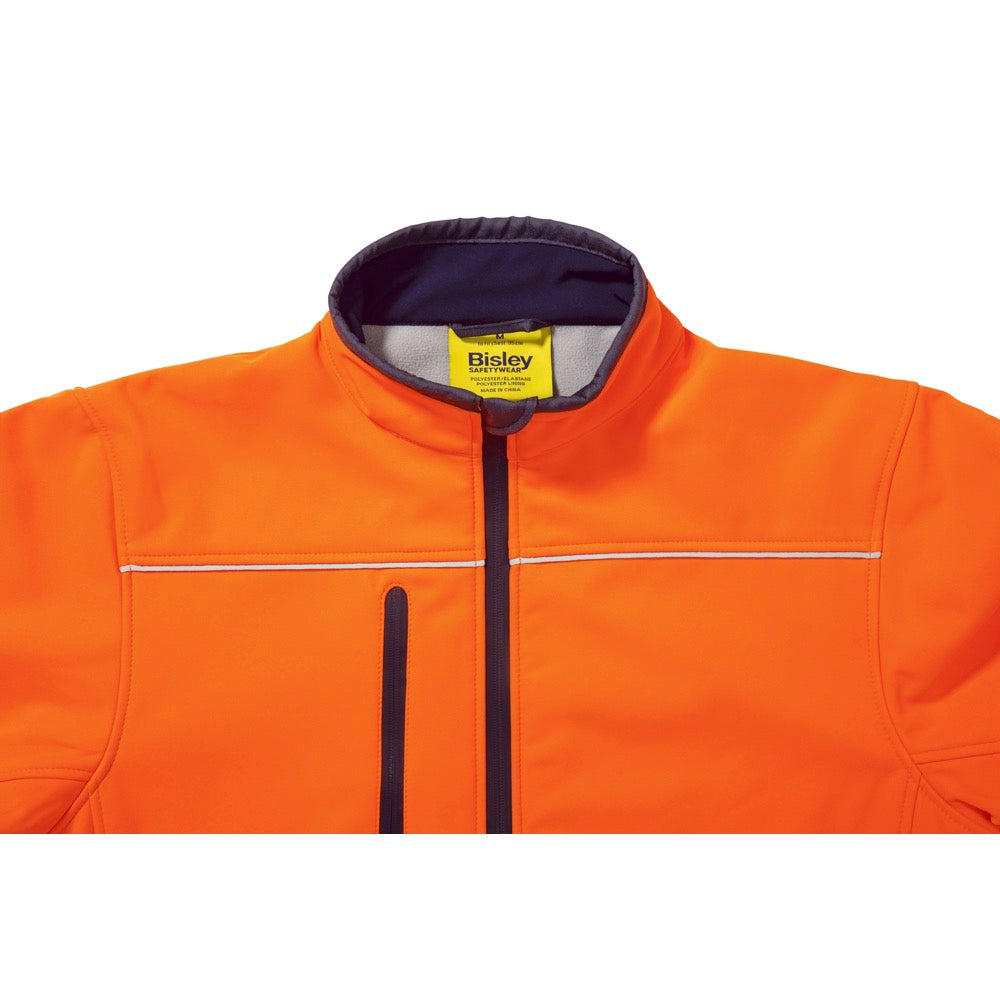 Bisley - Taped Hi Vis Soft Shell Jacket_Orange/Navy - BJ6059T