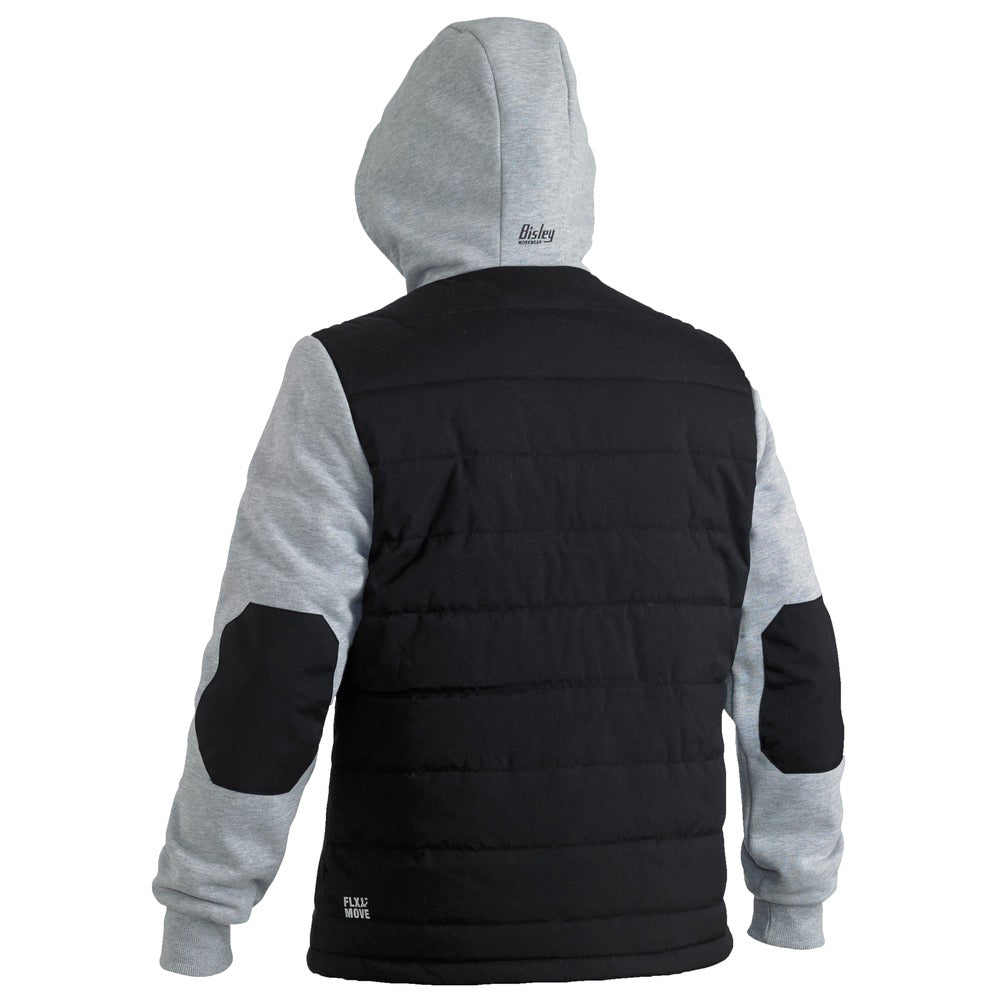 Bisley - Flx & Move Contrast Puffer Fleece Hooded Jacket_Black - BJ6944