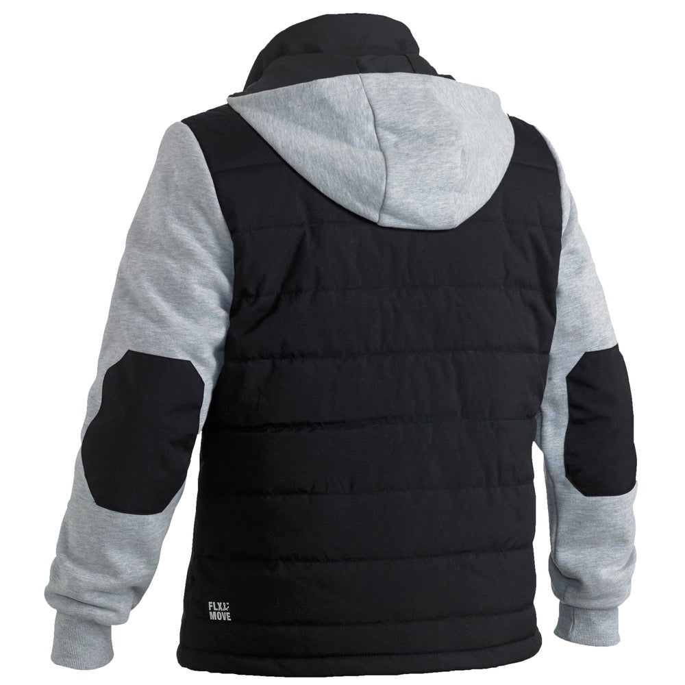 Bisley - Flx & Move Contrast Puffer Fleece Hooded Jacket_Black - BJ6944