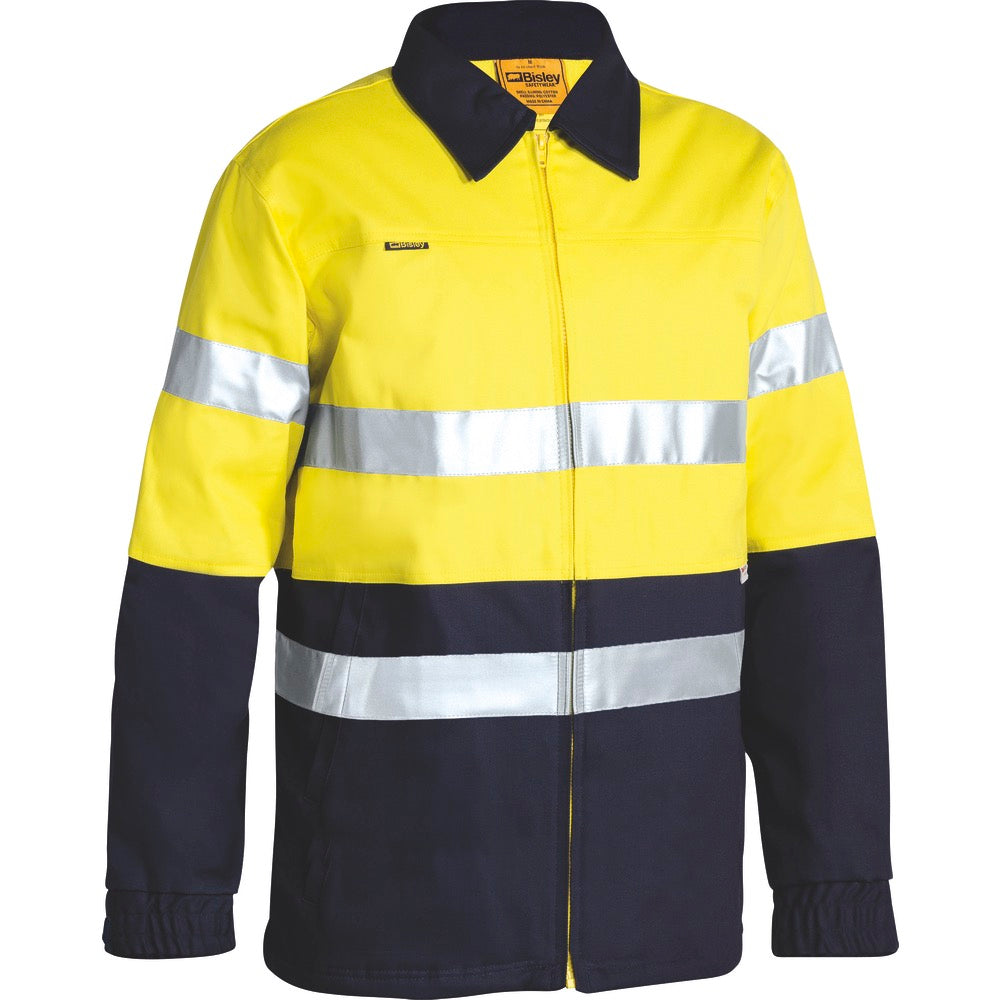 Bisley - Taped Hi Vis Drill Jacket_Yellow/Navy - BK6710T
