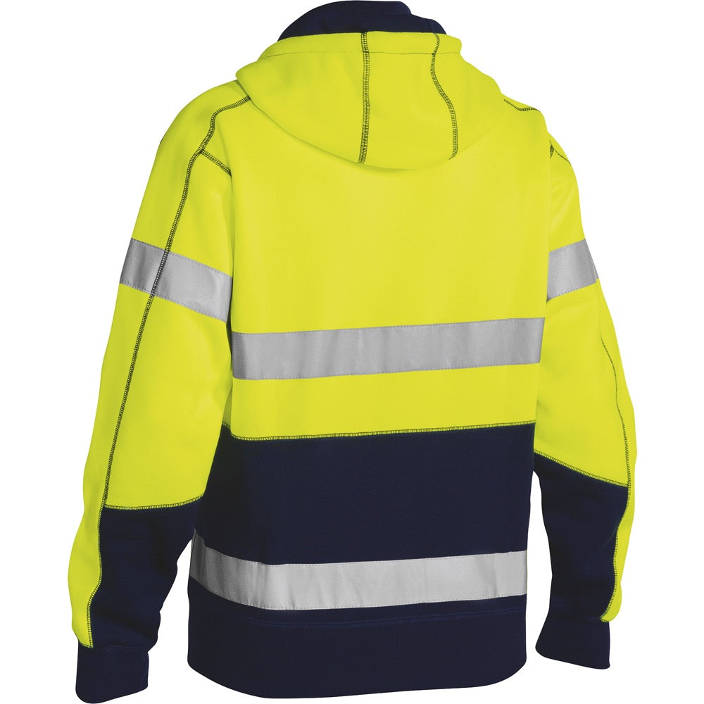 Bisley - Taped Hi Vis Fleece Hoodie_Yellow/Navy - BK6819T