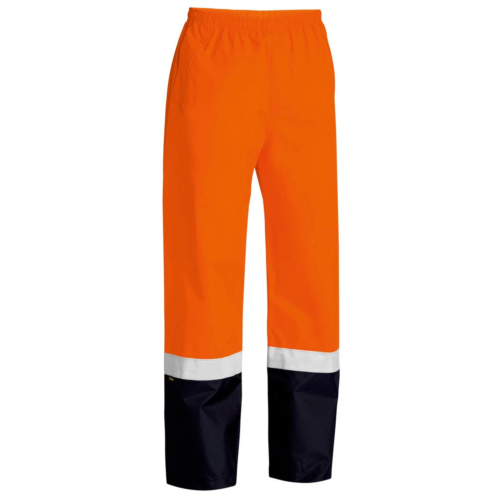 Bisley - Taped Hi Vis Rain Shell Pants_Orange/Navy - BP6965T